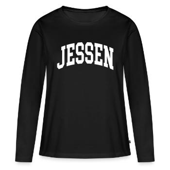 Jessen - Frauen Premium Bio Langarmshirt - Schwarz - Vorne - Julia (174cm)
