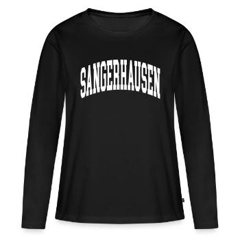 Canton de Sangerhausen - T-shirt manches longues Premium bio Femme - noir - Devant - Julia (174cm)