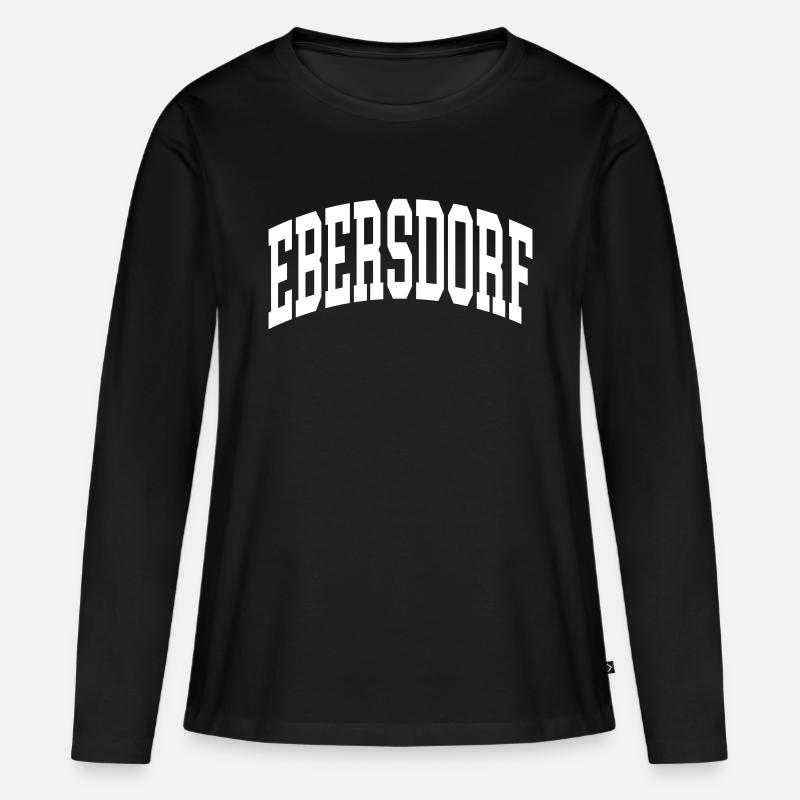 Ebersdorf - Frauen Premium Bio Langarmshirt - Schwarz