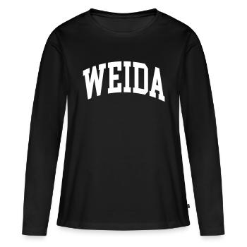 Canton de Weida - T-shirt manches longues Premium bio Femme - noir - Devant - Julia (174cm)