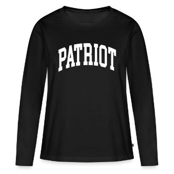 Patriote - T-shirt manches longues Premium bio Femme - noir - Devant - Julia (174cm)