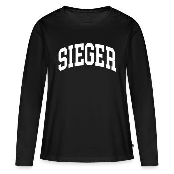 Sieger - Frauen Premium Bio Langarmshirt - Schwarz - Vorne - Julia (174cm)