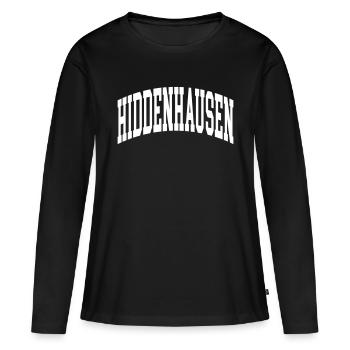 Canton de Hiddenhausen - T-shirt manches longues Premium bio Femme - noir - Devant - Julia (174cm)
