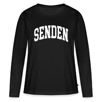 Envoyer - T-shirt manches longues Premium bio Femme - noir - Devant - Julia (174cm)