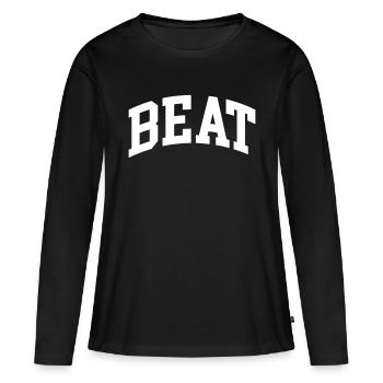 Beat - Women's Premium Organic Long Sleeve Shirt - black - Front - Julia (174cm)