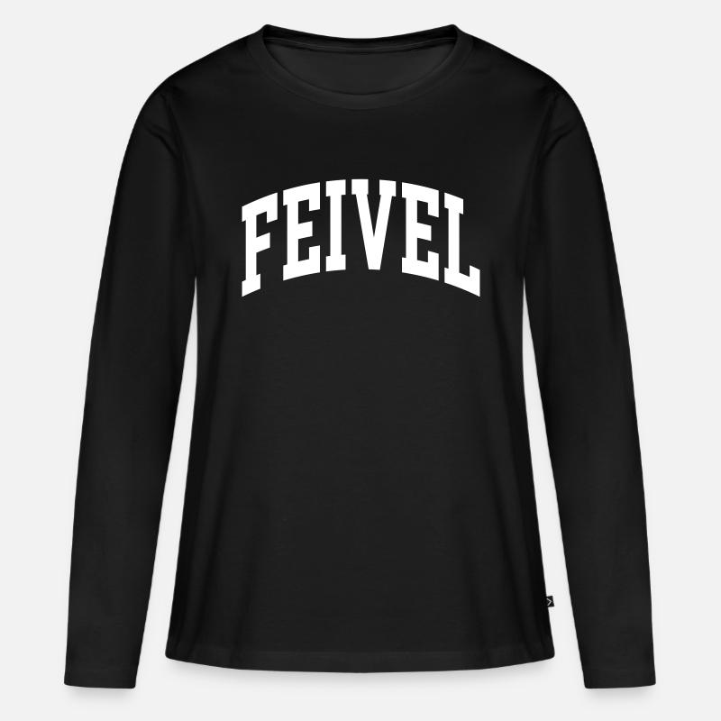 Feivel - Frauen Premium Bio Langarmshirt - Schwarz