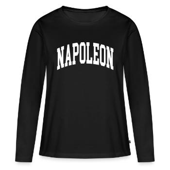 Napoléon - T-shirt manches longues Premium bio Femme - noir - Devant - Julia (174cm)