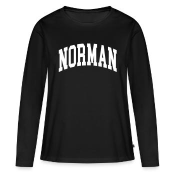 Normand - T-shirt manches longues Premium bio Femme - noir - Devant - Julia (174cm)