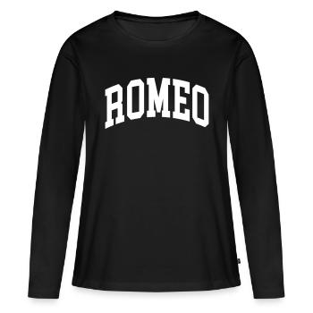 Don Juan - T-shirt manches longues Premium bio Femme - noir - Devant - Julia (174cm)