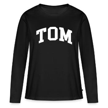 Tom - T-shirt manches longues Premium bio Femme - noir - Devant - Julia (174cm)
