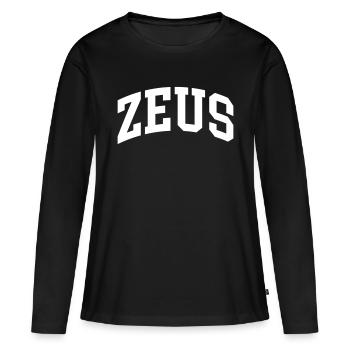 Zeus - T-shirt manches longues Premium bio Femme - noir - Devant - Julia (174cm)