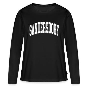 Canton de Sandersdorf - T-shirt manches longues Premium bio Femme - noir - Devant - Julia (174cm)