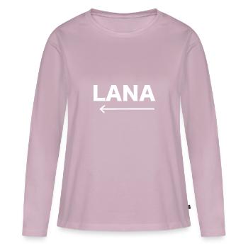 Lana Anal - Women's Premium Organic Long Sleeve Shirt - dusky pink - Front - Julia (174cm)