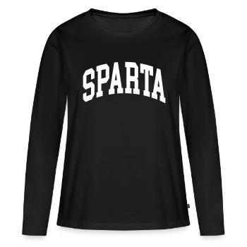 Sparte - T-shirt manches longues Premium bio Femme - noir - Devant - Julia (174cm)