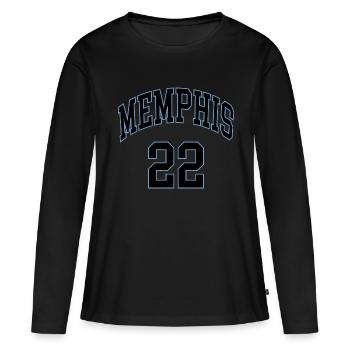 Memphis 22 - T-shirt manches longues Premium bio Femme - noir - Devant - Julia (174cm)