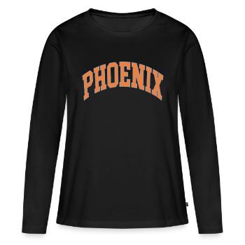 Phoenix - Frauen Premium Bio Langarmshirt - Schwarz - Vorne - Julia (174cm)