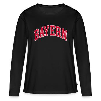 Bayern - Frauen Premium Bio Langarmshirt - Schwarz - Vorne - Julia (174cm)