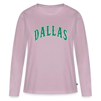 Dallas - Frauen Premium Bio Langarmshirt - Altrosa - Vorne - Julia (174cm)