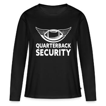 Quarterback Security Offensive Line Lineman - Frauen Premium Bio Langarmshirt - Schwarz - Vorne - Julia (174cm)