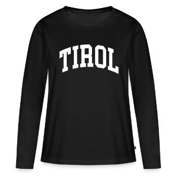 Tyrol - T-shirt manches longues Premium bio Femme - noir - Devant - Julia (174cm)