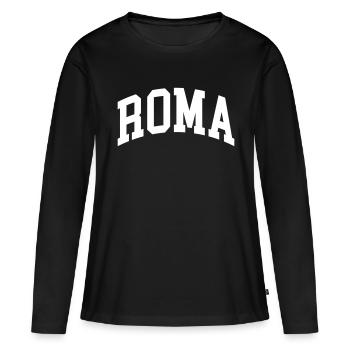 Rome - T-shirt manches longues Premium bio Femme - noir - Devant - Julia (174cm)