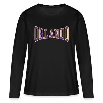 Orlando - Women's Premium Organic Long Sleeve Shirt - black - Front - Julia (174cm)