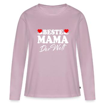 Beste Mama der Welt Muttertag Mama Mami supermama - Frauen Premium Bio Langarmshirt - Altrosa - Vorne - Julia (174cm)