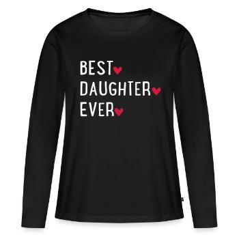 Fille - T-shirt manches longues Premium bio Femme - noir - Devant - Julia (174cm)