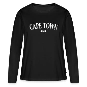 Cape Town 1652 - T-shirt manches longues Premium bio Femme - noir - Devant - Julia (174cm)