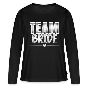 Team Bride - Women's Premium Organic Long Sleeve Shirt - black - Front - Julia (174cm)