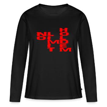 Poker No Limit Hold'em rouge - T-shirt manches longues Premium bio Femme - noir - Devant - Julia (174cm)