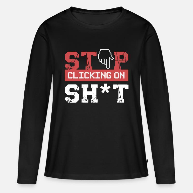 Cybersicherheit Hacker Programmierung Geschenkidee - Frauen Premium Bio Langarmshirt - Schwarz