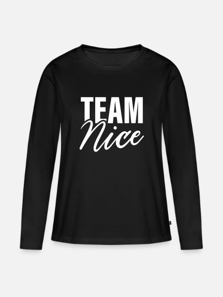 Team Nice - Women's Premium Organic Long Sleeve Shirt - black