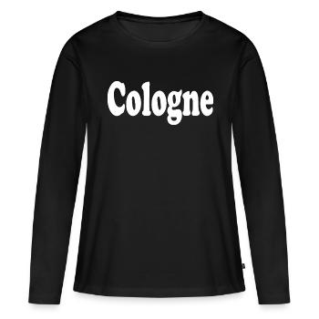 Cologne - T-shirt manches longues Premium bio Femme - noir - Devant - Julia (174cm)