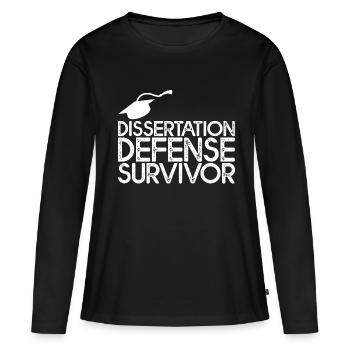 Thèse Defense Survivor 3 - T-shirt manches longues Premium bio Femme - noir - Devant - Julia (174cm)
