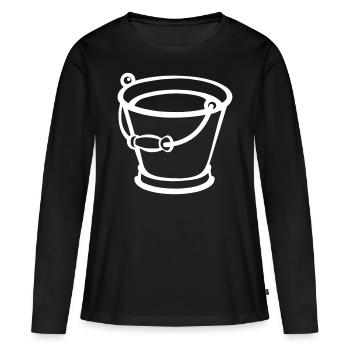 Gefüllter Eimer - Frauen Premium Bio Langarmshirt - Schwarz - Vorne - Julia (174cm)