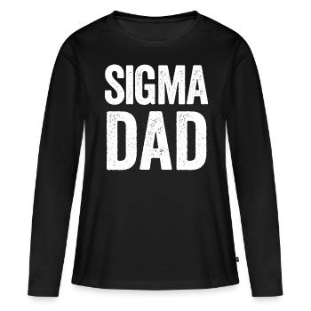 Sigma Papa - Frauen Premium Bio Langarmshirt - Schwarz - Vorne - Julia (174cm)