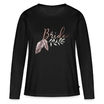 Boho Bride Braut - Women's Premium Organic Long Sleeve Shirt - black - Front - Julia (174cm)