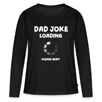 Dad Jokes - T-shirt manches longues Premium bio Femme - noir - Devant - Julia (174cm)