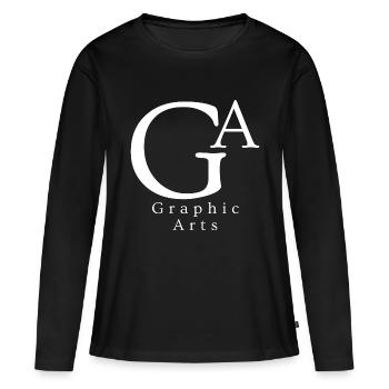 Arts graphiques - T-shirt manches longues Premium bio Femme - noir - Devant - Julia (174cm)