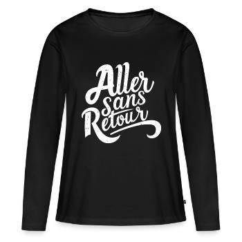 Aller sans retour - T-shirt manches longues Premium bio Femme - noir - Devant - Julia (174cm)