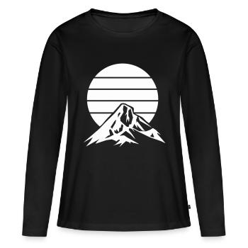 mountains mountains - Women's Premium Organic Long Sleeve Shirt - black - Front - Julia (174cm)