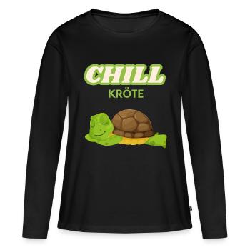Chill crapaud pour refroidisseur - T-shirt manches longues Premium bio Femme - noir - Devant - Julia (174cm)