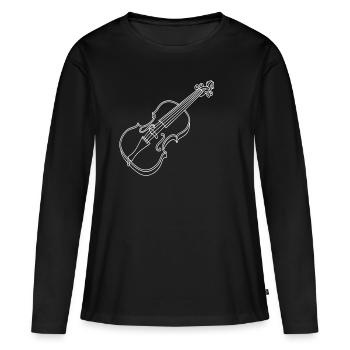 Violin / fiddle - Women's Premium Organic Long Sleeve Shirt - black - Front - Julia (174cm)