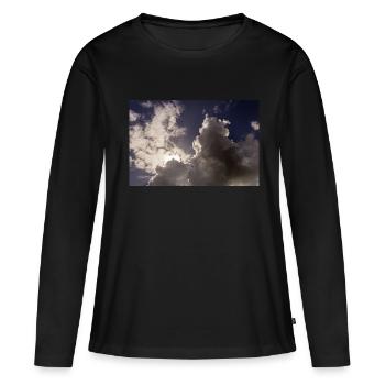 ciel et nuages - T-shirt manches longues Premium bio Femme - noir - Devant - Julia (174cm)
