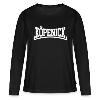 Köpenick - T-shirt manches longues Premium bio Femme - noir - Devant - Julia (174cm)