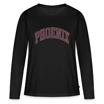 Phoenix - Frauen Premium Bio Langarmshirt - Schwarz - Vorne - Julia (174cm)