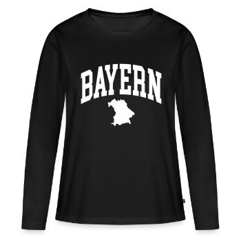 Bavière - T-shirt manches longues Premium bio Femme - noir - Devant - Julia (174cm)