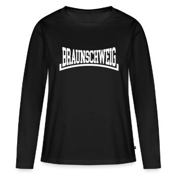 Braunschweig - Women's Premium Organic Long Sleeve Shirt - black - Front - Julia (174cm)
