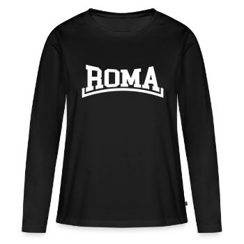 Rome - T-shirt manches longues Premium bio Femme - noir - Devant - Julia (174cm)